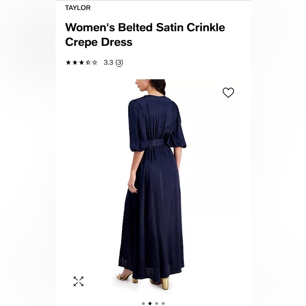 NWT Taylor Navy Maxi Dress